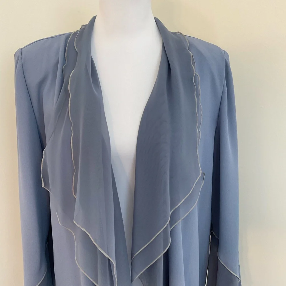 Vintage Ela Designe Elegant Blue Women's Cardigan Jacket - Picture 2 of 8